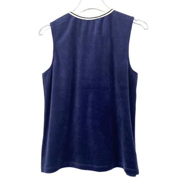 Anthropologie drew Blue Velour Athletic Zip Up Tank Size M - Picture 3 of 6